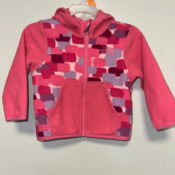 Girls The North Face Fleece Jacket 6-12M Pink Full Zip - Picture 1 of 9